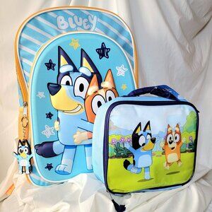 Bluey & Bingo Kids Backpack, Lunch Bag, & Keychain Set – NEW